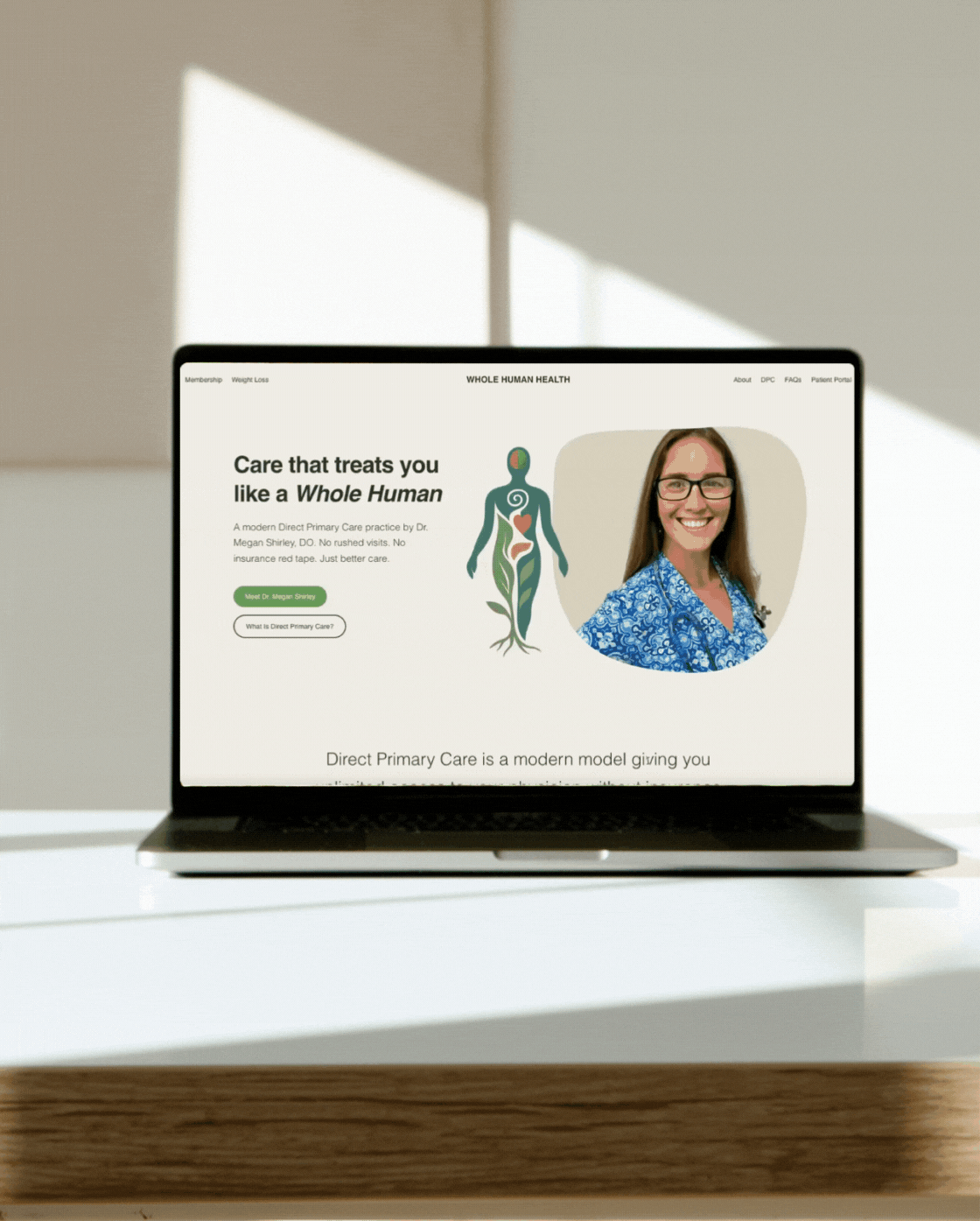 'Primary Care Doctor Website Template'